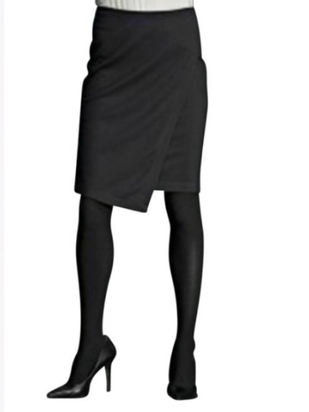 CAbi Faux Wrap Ponte Knit Skirt